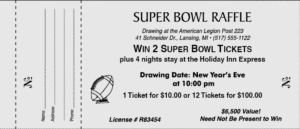 oversized raffle tickets A104